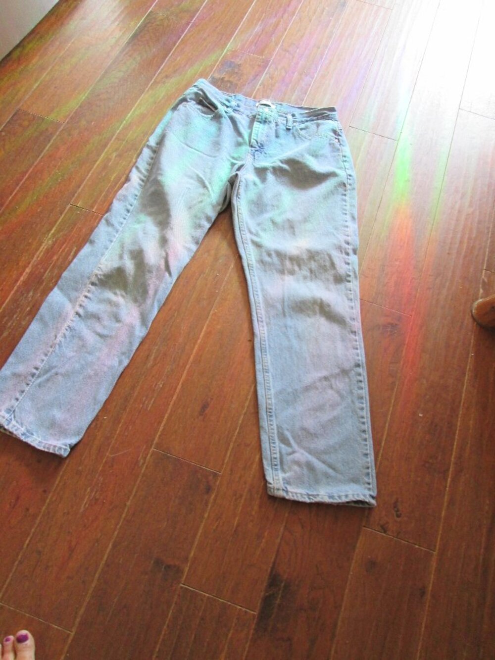 vtg lightwash riders by Lee relaxed fit jeans high waist taper relax fit 12